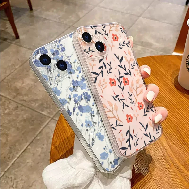 Case For Motorola Edge40 Pro Moto G73 G72 G71 G52 G32 G22 G30 G60 G60S G9Play cover Flower Fashion Clear Floral view 5