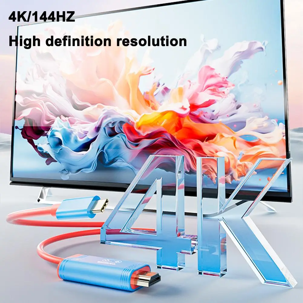 Cable tipo C a HDMI de 2M para Cable de proyección Switch2 HD HD 4K/144Hz para Cable de proyección de pantalla Universal ROG ALLY