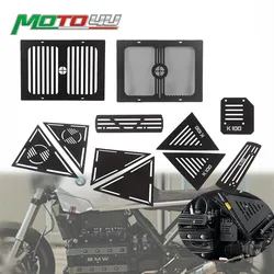 MOTO4U For BMW K75 K100 K 100 Cafe Racer Motorcycle Radiator Mesh Engine Injector Guard Badge Cover Scrambler Side Cowl Fairing