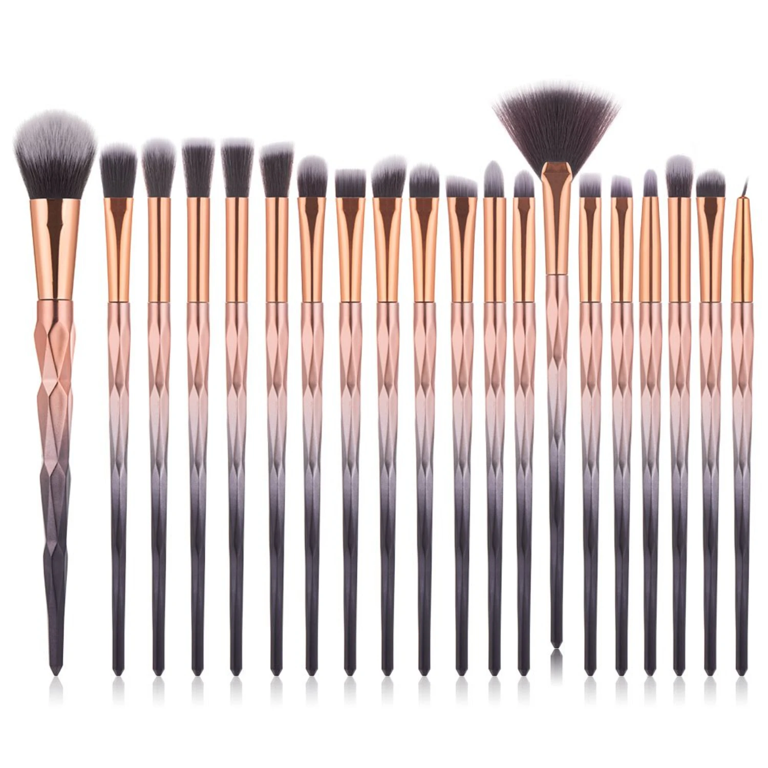 Ensemble de pinceaux en nylon souple pour maquillage confortable, outils de beauté, pinceaux pour fard à barrage, maquillage pour visage trop, 20 pièces