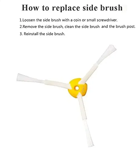 Side Brush Replacement for iRobot Roomba 500 & 600 & 700 Series 600 610 620 694 760 770 780 Models