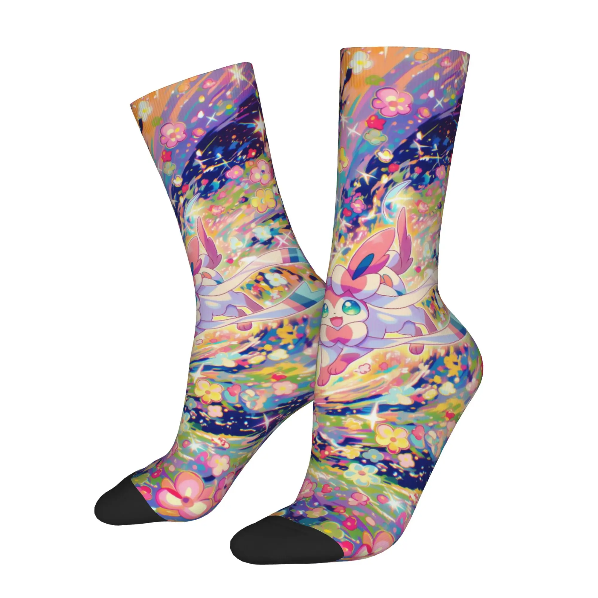

pokemon Men's Socks Unisex Adults 18 Plus Eeveelution calcetines personalizados Pattern Printed customized items Socks