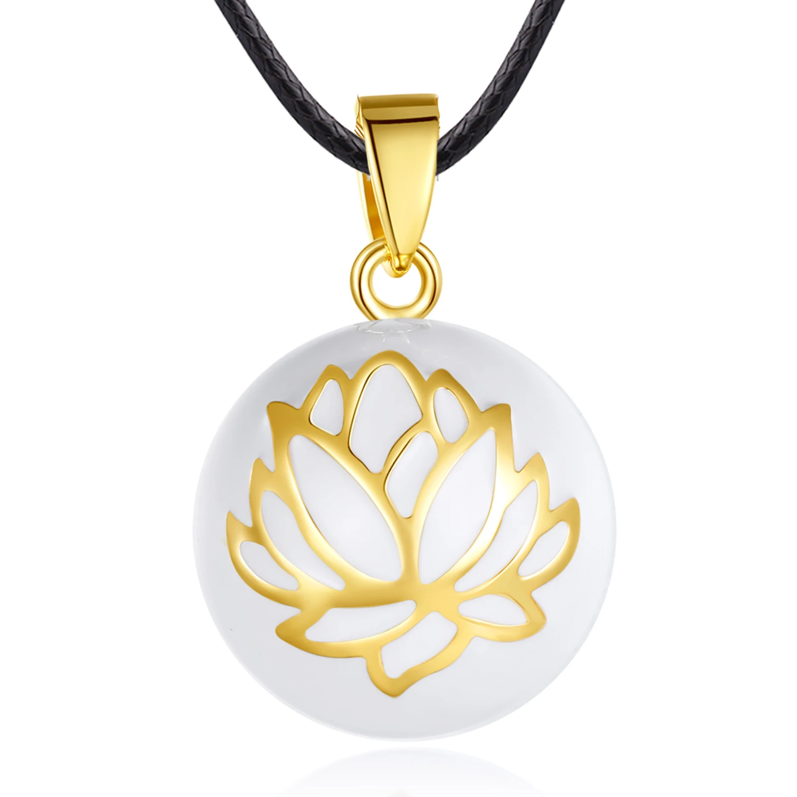 Eudora 20mm Harmonie Ball Lotus Anhänger Schwangerschaft Bola Engel Anrufer Baby Wunschglockenspiel Kugel Halskette Edlen Schmuck für Frauen Geschenk