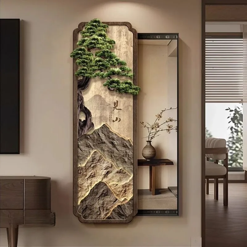 

Aesthetic Ornament Mirror Flexible Bathroom Rectangle Organizer Mirror Creative Big Espelho Decorativo House Accessories