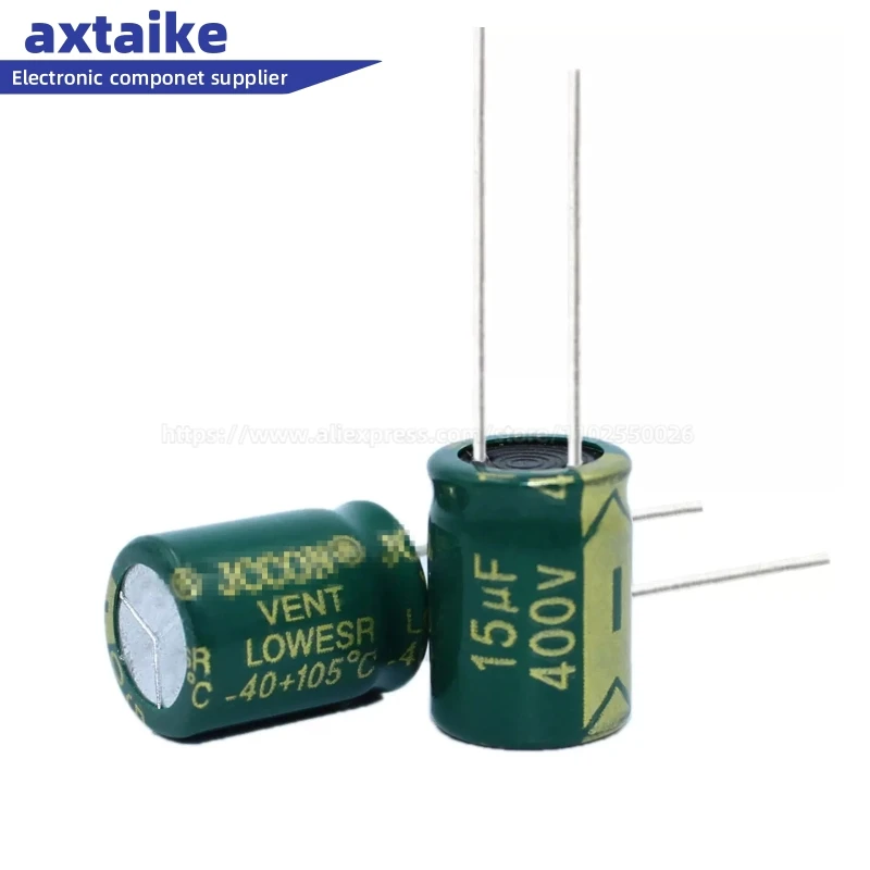 

20PCS 15UF 400V 400V15UF 10*17MM High Frequency Low ESR Aluminum Electrolytic Capacitor DIP