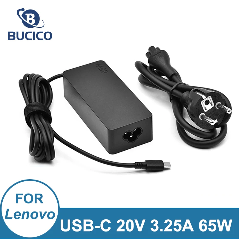 20V 3.25A 65W USB Type-C AC Laptop Power Adapter Charger For Lenovo Thinkpad X1 carbon Yoga X270 X280 T580 P51 P52s E480 E470 S2