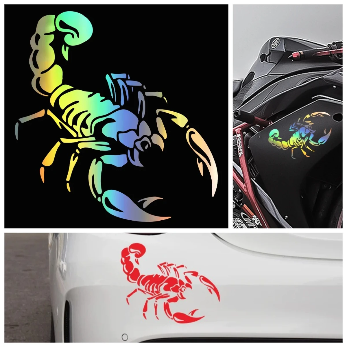 

Scorpion Hood Sticker - Car Decor Decal for Eyebrow & Bumper, Waterproof Scratch Cover with Personalized Modification