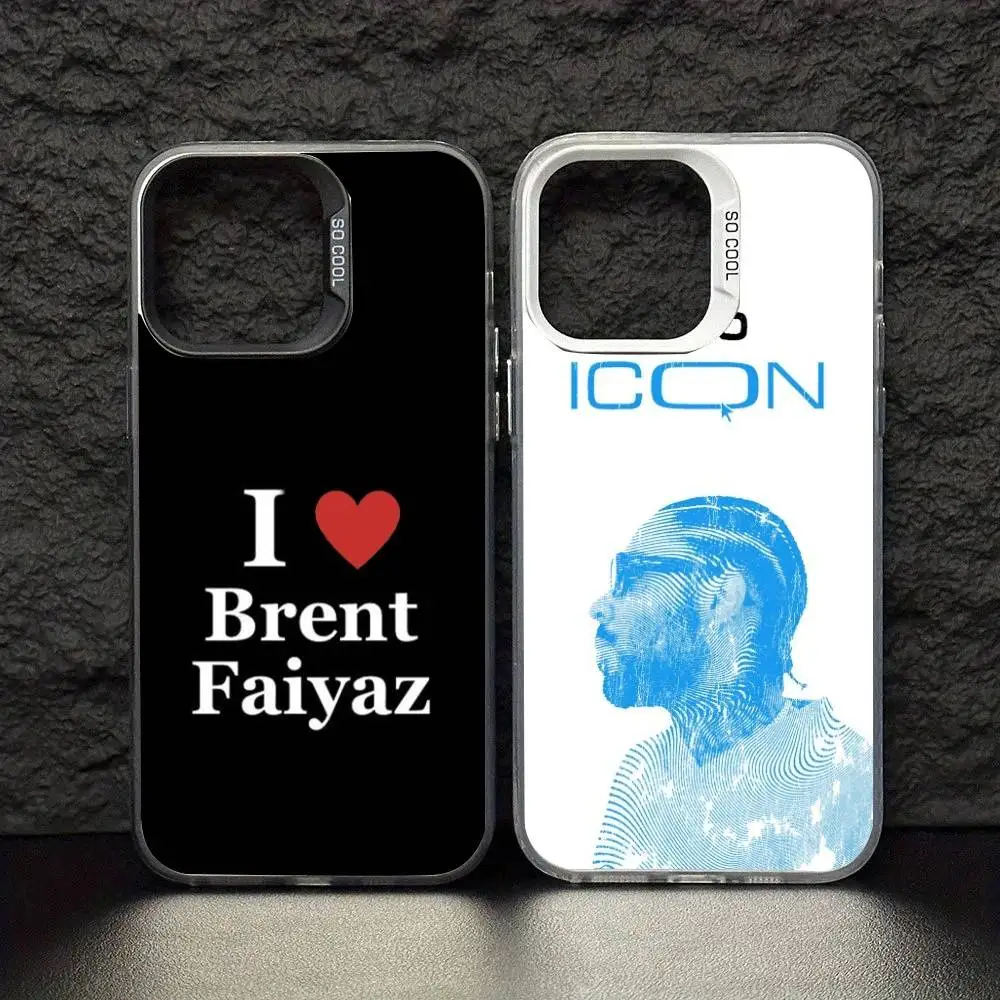 

B-Brent SINGER f-Faiyaz Phone Case For iPhone 17 16 15 14 13 12 11 Pro Max Plus Silver Matte Black Cover