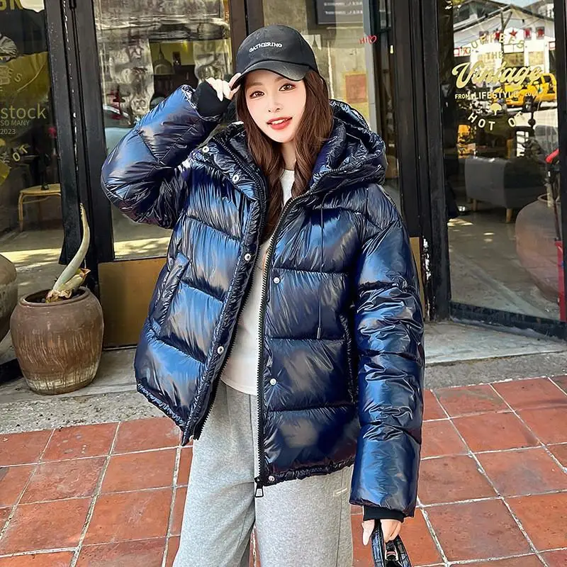 

Thick Warm Womens Cotton Jacket Winter Loose Fit Short Hooded Coat 2025 Trendy