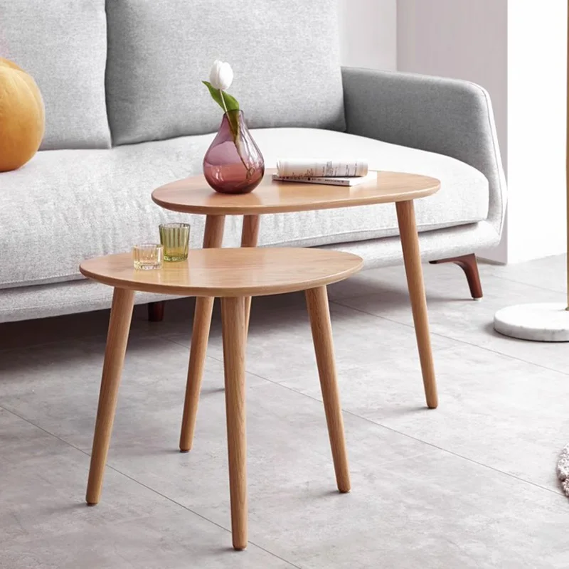 

Entrance Hall Table Round Simple Portable Wooden Designer Small Coffee Tables Living Room Stolik Kawowy Home Furniture MQ50CJ