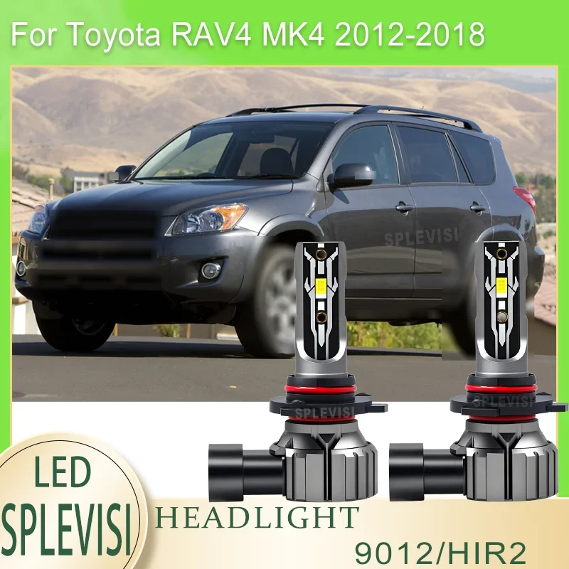 Power Saving & High Brightness 9012 HIR2 LED Headlight Bulbs 12v For Toyota RAV4 MK4 2012-2018 2013 2014 2015 2016 2017 2018