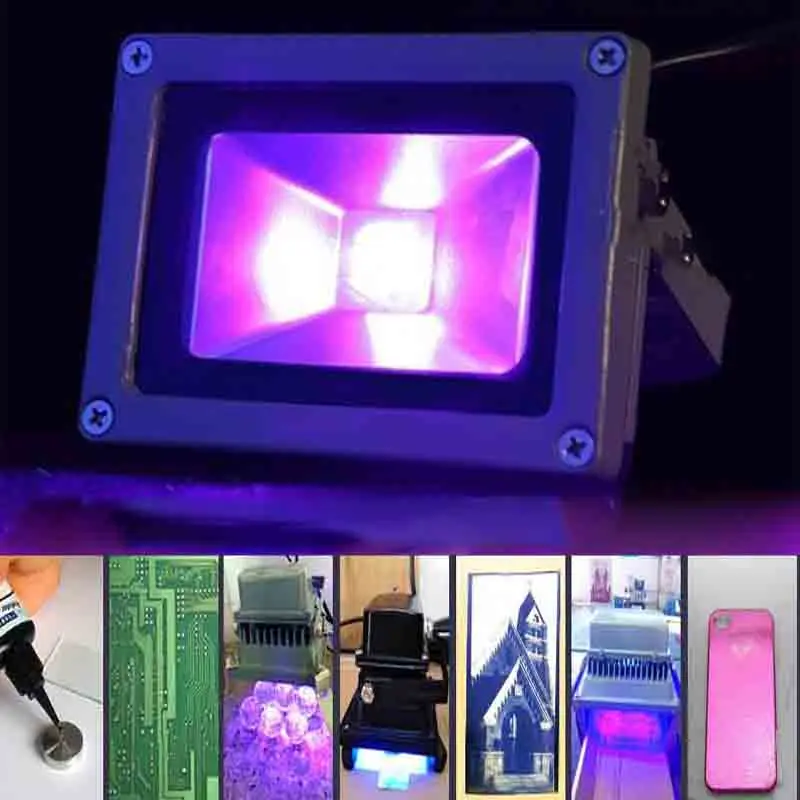 Quick Dry UV Ultraviolet Curing Lamp 365nm 395nm 405nm Glue Resin Green Oil Solder PCB board Coating LCD Screen Paint Varnish