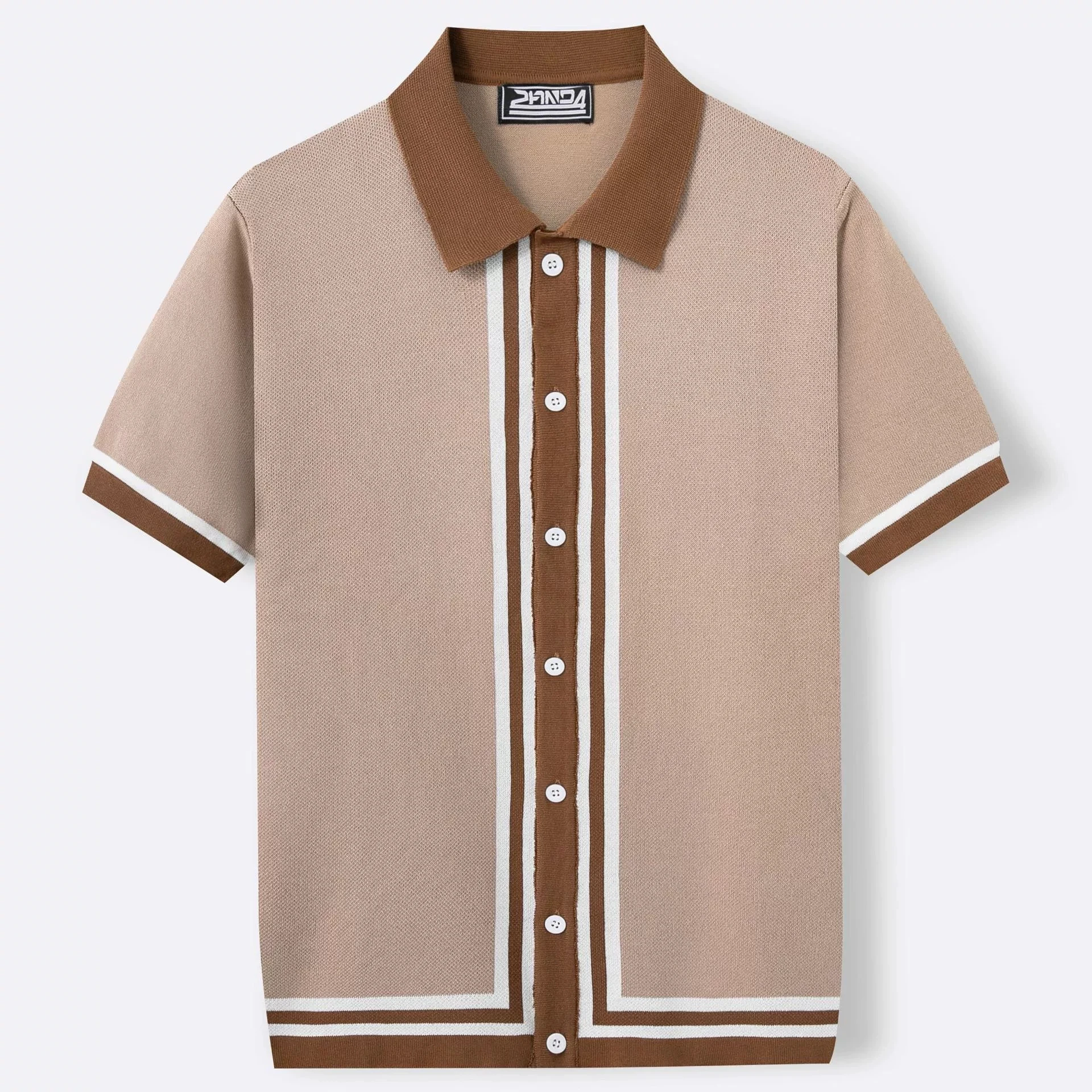 

Men's Summer New Elegant Fashion Versatile Knitted Shirt with Collar and Short Sleeve Business Polo Shirt for Men