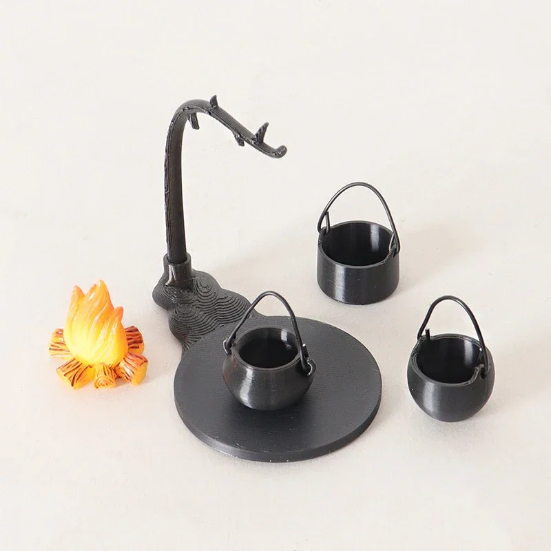 1:12 Dollhouse Miniatuur Miniatuur Hangkachel Model Vlam Decoratie Meubels Home Model Decor Speelgoed Poppenhuis Accessoires