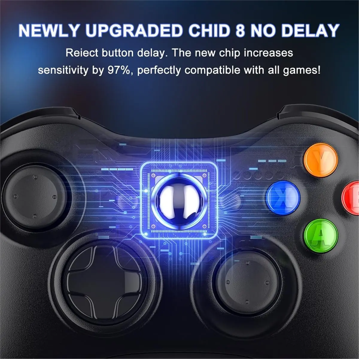 A003 For , 2.4G Wireless Game Controller for & Slim, PC 11/10, No Drift Joystick