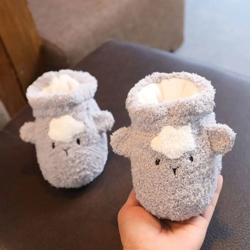 

Baby Soft Sole Shoes for Newborn Infant Plush Lined Thickened Warm Autumn Winter Non Slip Stay On Footwear​
