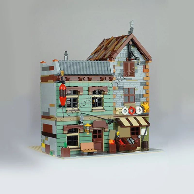 1991 PCS MOC Bait Shop And Grocery High Rise Building Blocks Model Children Puzzle Educational Assembly Birthday Surprise Gifts