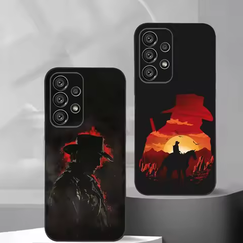 Red Dead R-Redemption RDR 2 Phone Case For Samsung S25,S24,S21,S22,S23,S30,Ultra,S20,Plus,Fe,Lite,Note,10,9,5G Black Cover