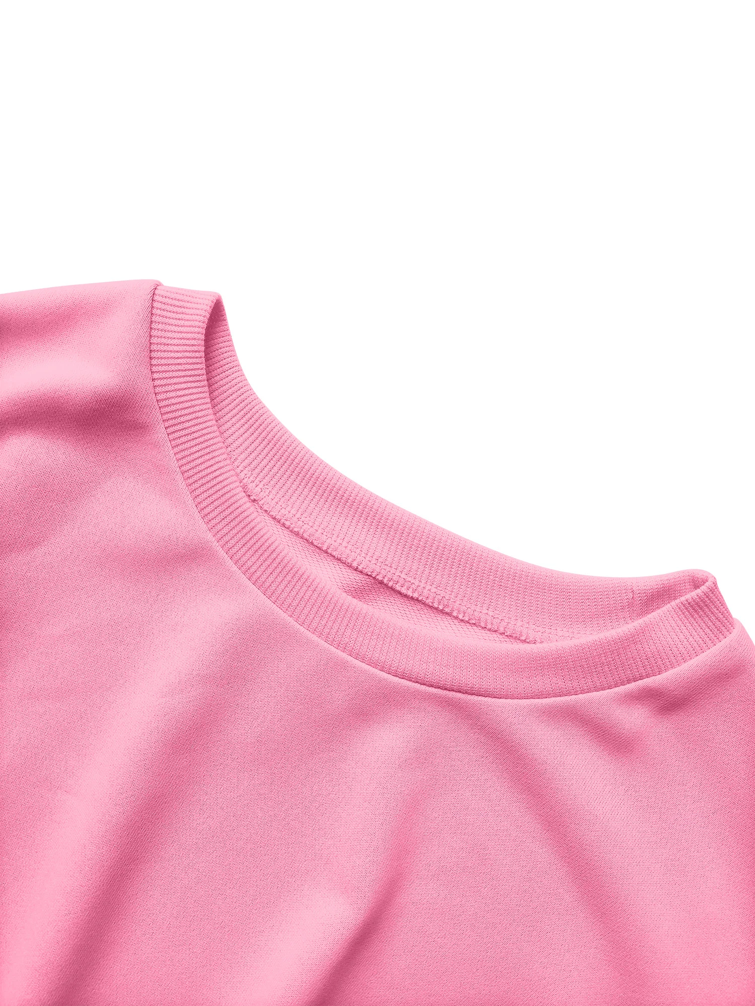 Lässiges Damen-Sweatshirt mit Rundhalsausschnitt, langärmliges Pullover-Oberteil mit geraffter Taille und seitlichen Knöpfen, einfarbig, schmale Passform, Streetwear – Detail 10