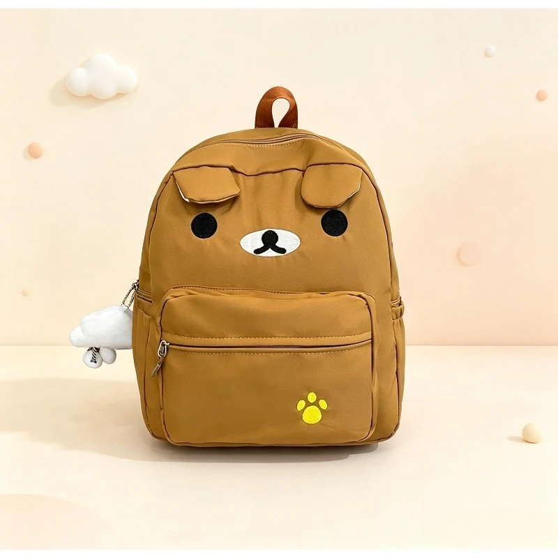 Kawaii Cute Rilakkumas Backpack Large Capacity Anime Cartoon Backpack Stylish Student School Bag Shoulder Bags Schoolbag