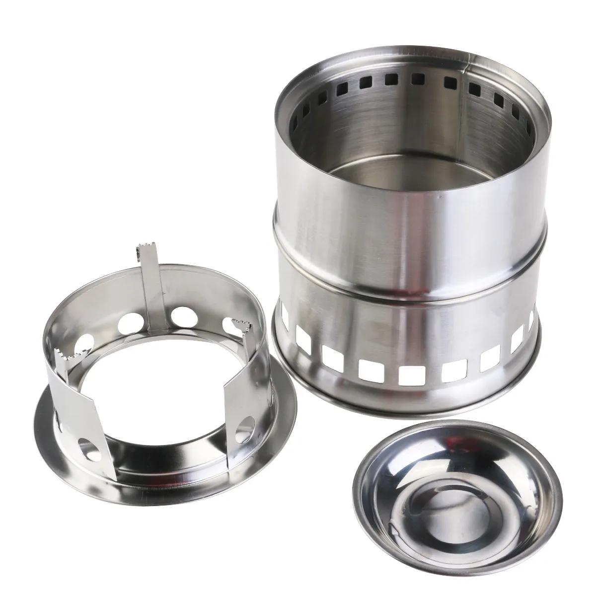 

Складная походная печь для приготовления пищи на открытом воздухе, из нержавеющей стали, легкая, с двойными стенками, для кемпинга, походов и пикников