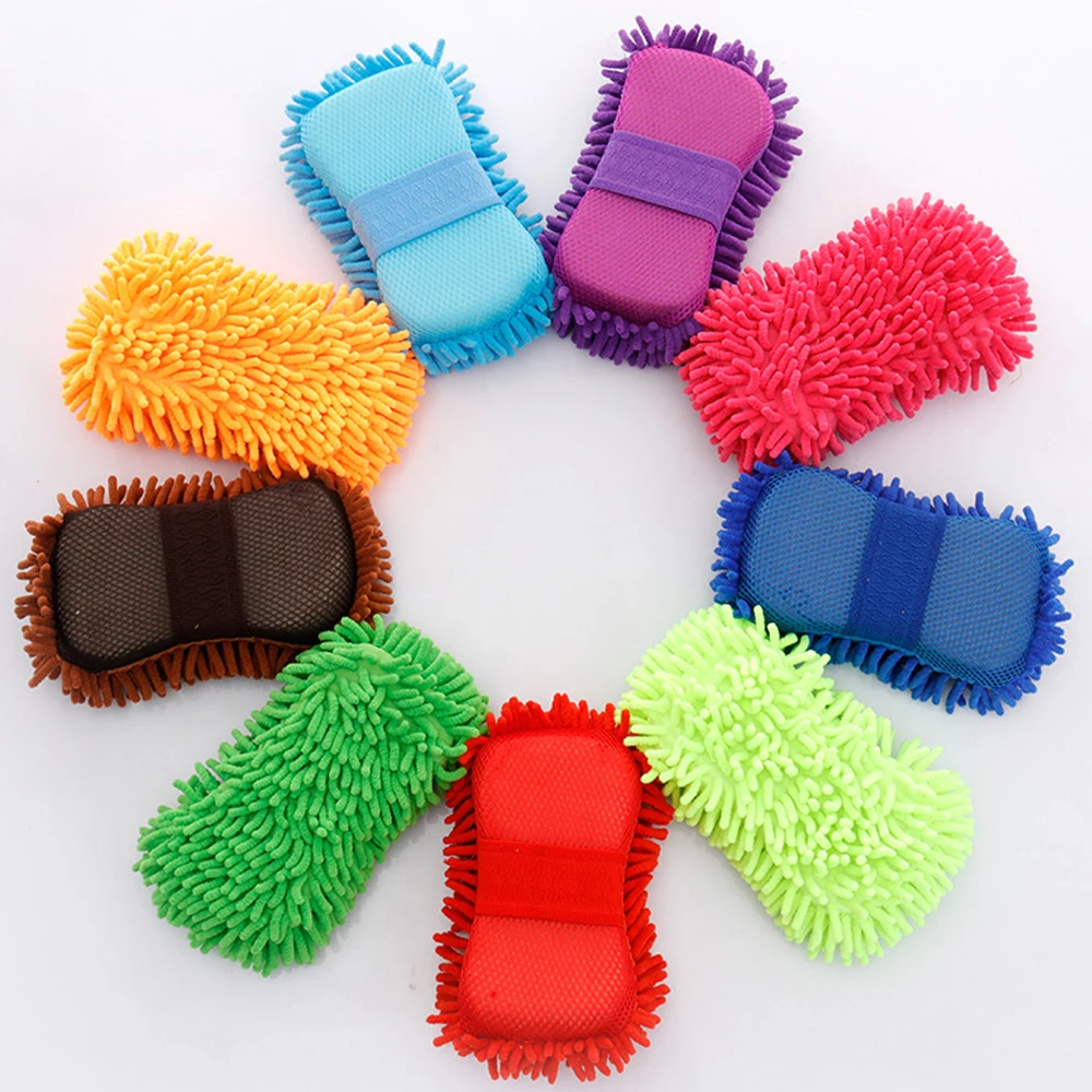 Car Wash Sponge Wipe Large Chenille Sponge Blocks Car Beauty Products Care Washing Brush Pad Cleaning Tool Accessories