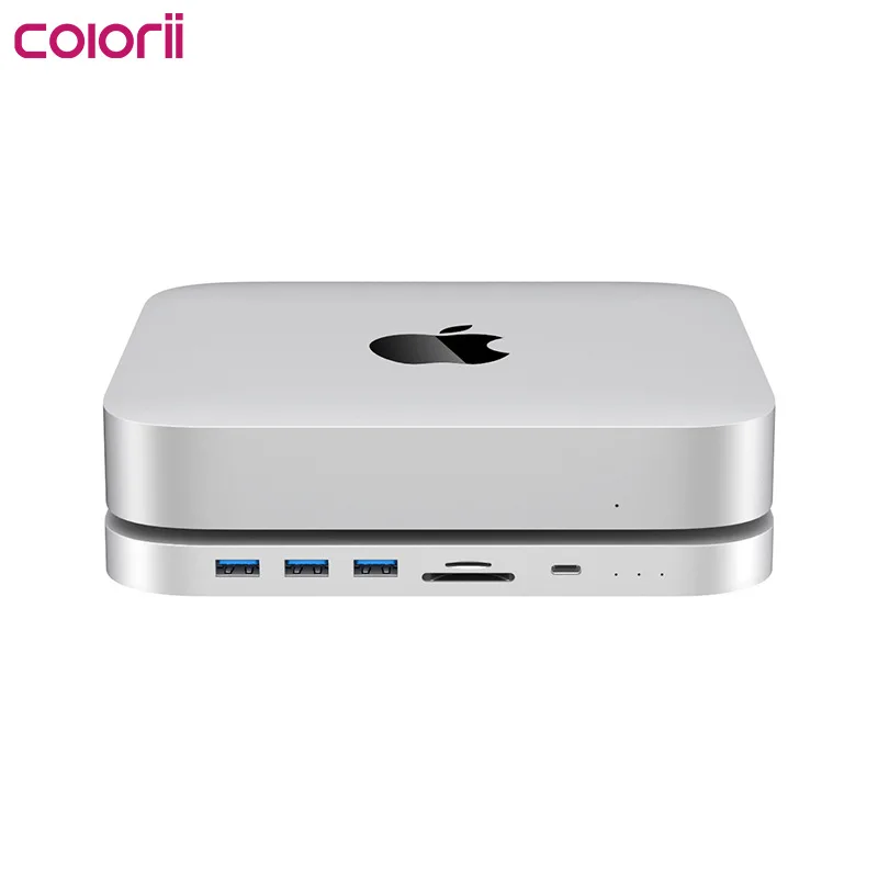 MC25 PRO  DOCKING STATION For Mac Mini M2 USB C HUB Dual Hard Drive Enclosure 2.5 Inch ssd/hdd SATA And  M.2