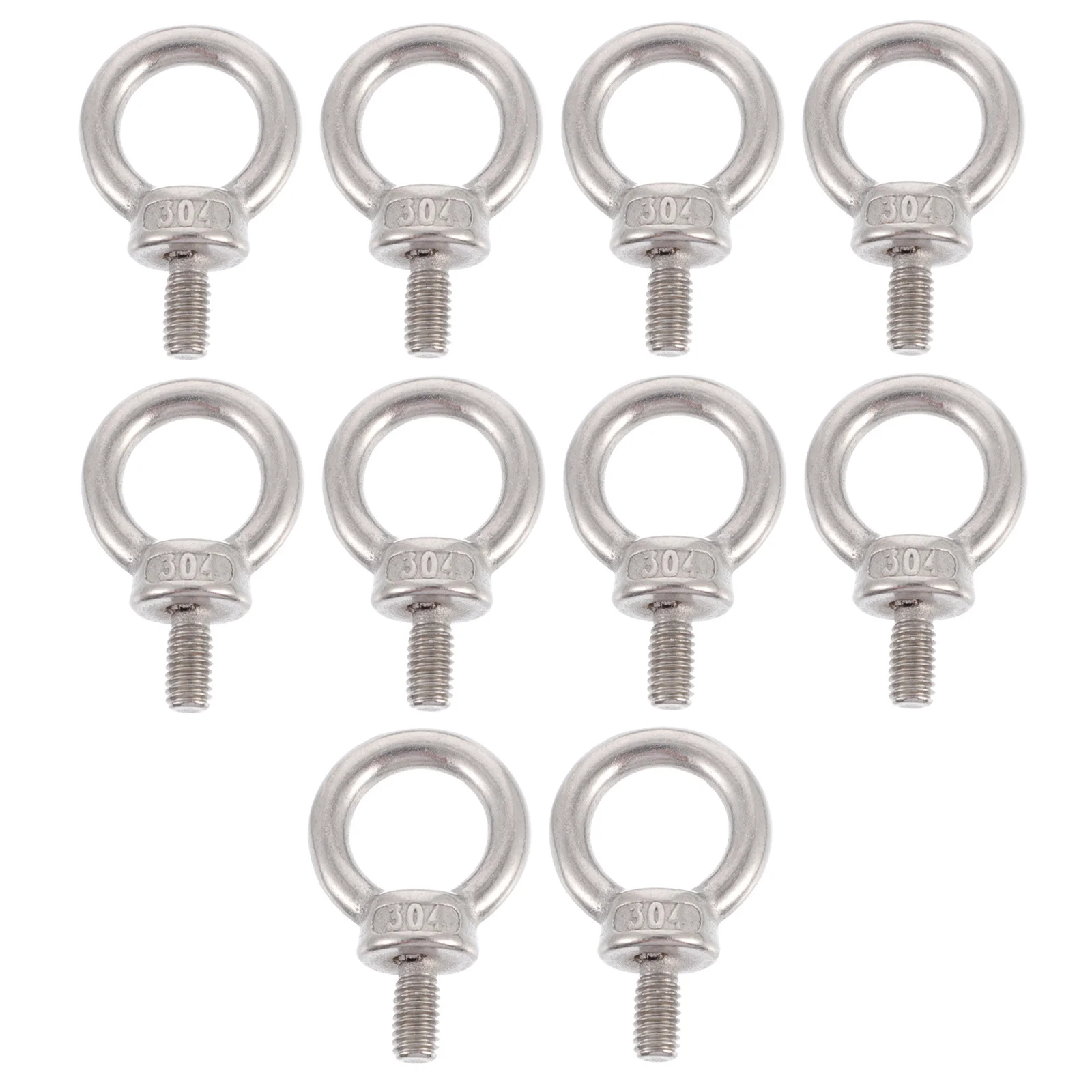 

10Pcs Premium Stainless Steel Lifting Eye Load Capacity Easy Installation for Industry Overhead Lifting