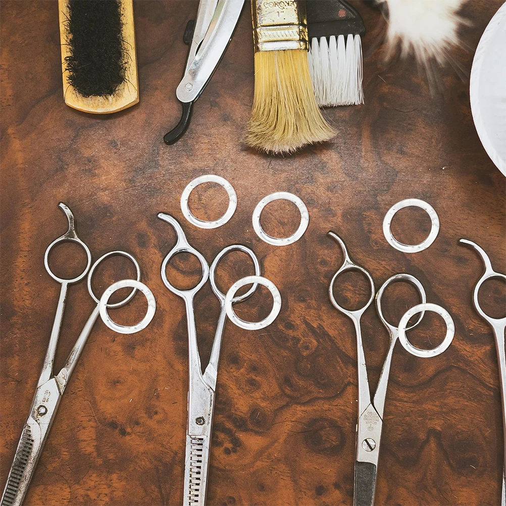

10Pcs Colorful Silicone for Pet Grade Hair Cutting Scissor Accessories Thumb Inserts Protector White