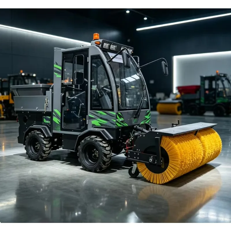 Ride On Snow Blower For Winter Road Maintenance With Adjustable Snow Plow And High Traction Tires Efficient Winter Equipment