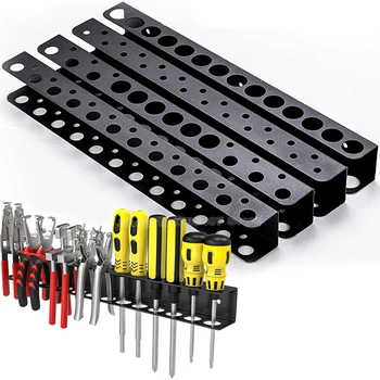 Screwdriver Plier Storage Rack Metal Heavy Duty Wall Mounted Tools Organizer for Garage Workshop Multifunctional Tool Management 1