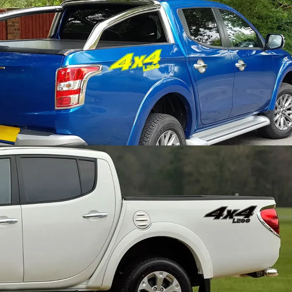 Car Stickers For Mitsubishi L200 Triton Pickup Truck Bed Side Hood Bonnet Graphics 4X4 Vinyl Decor Decals Cover Auto Accessories