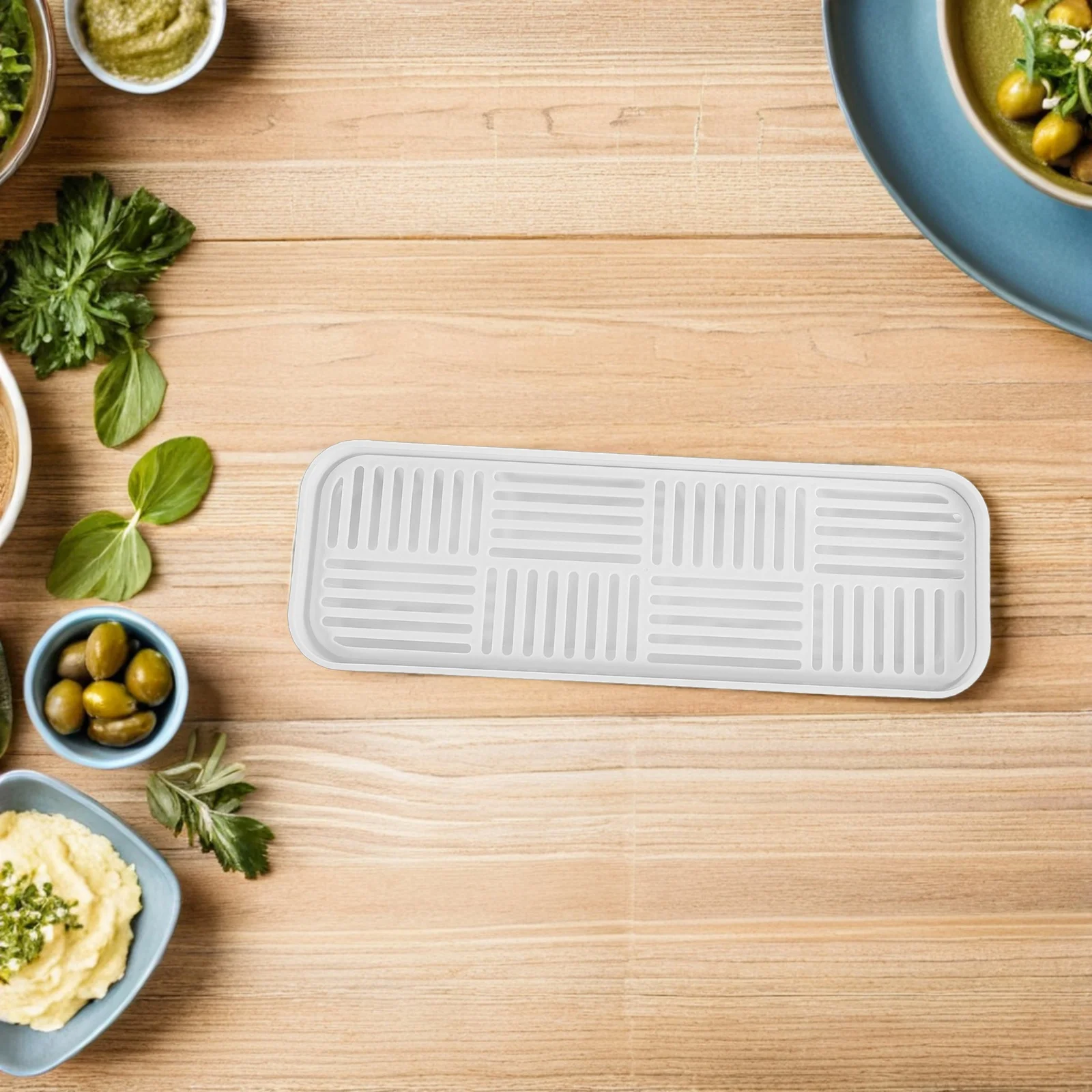 

Tanghulu Display Tray Double Layer Detachable Draining Tray Hollow Grid Candy Snack Plate Fruit Vegetable Draining Kebab Serving