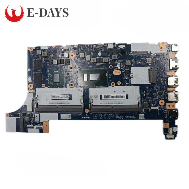 For Lenovo ThinkPad E580 Laptop Motherboard NM-B421 Notebook Mainboard With CPU I5-8250U I7-8550U GPU RX 550 2G 100% Tested Okh