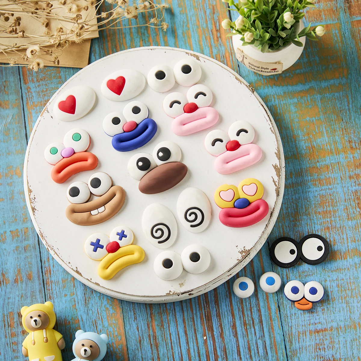 Different Cartoon Silicone Molds Sausage Mouth, Funny Eyes, Mouth Feet Fondant Candy Chocolate Mould Diy Cake Decorating Tools