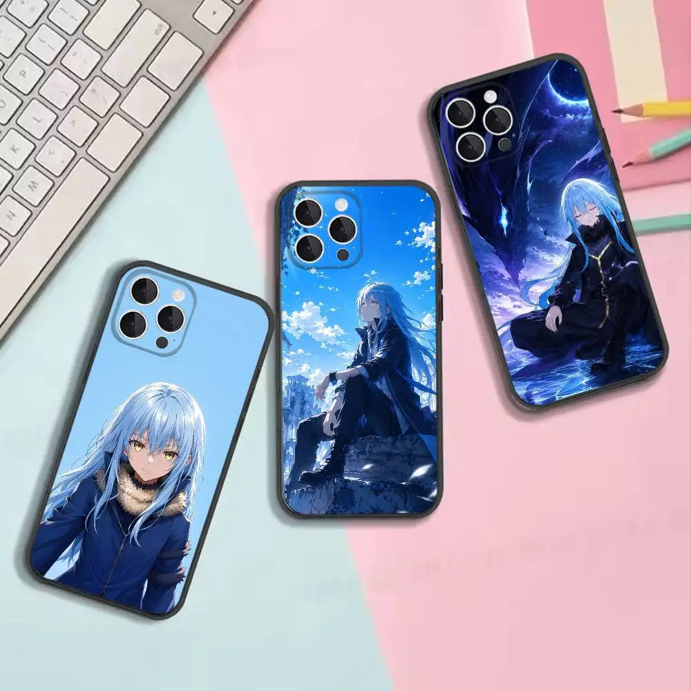 R-Rimuru-U Tempest T-Tensei Phone Case For iPhone 17,16,15,14,13,12,11,Pro,Max,Plus Black Shockproof Soft Cover