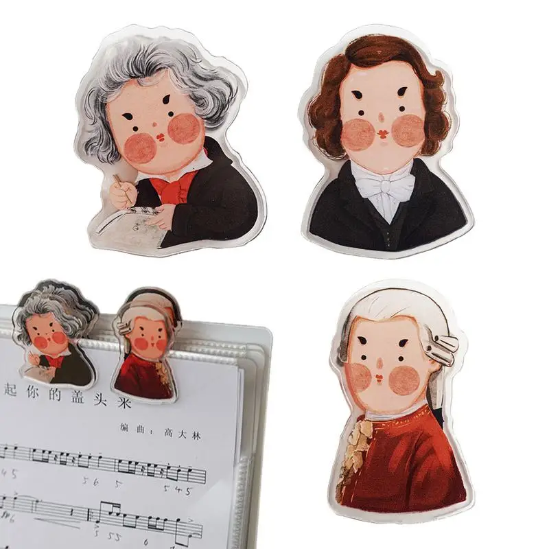 Book Clip Page Holder Cartoon Book Opener Holder Bookmark Clips Portable Acrylic Piano Music Stand For Scrapbooks Large Catalogs