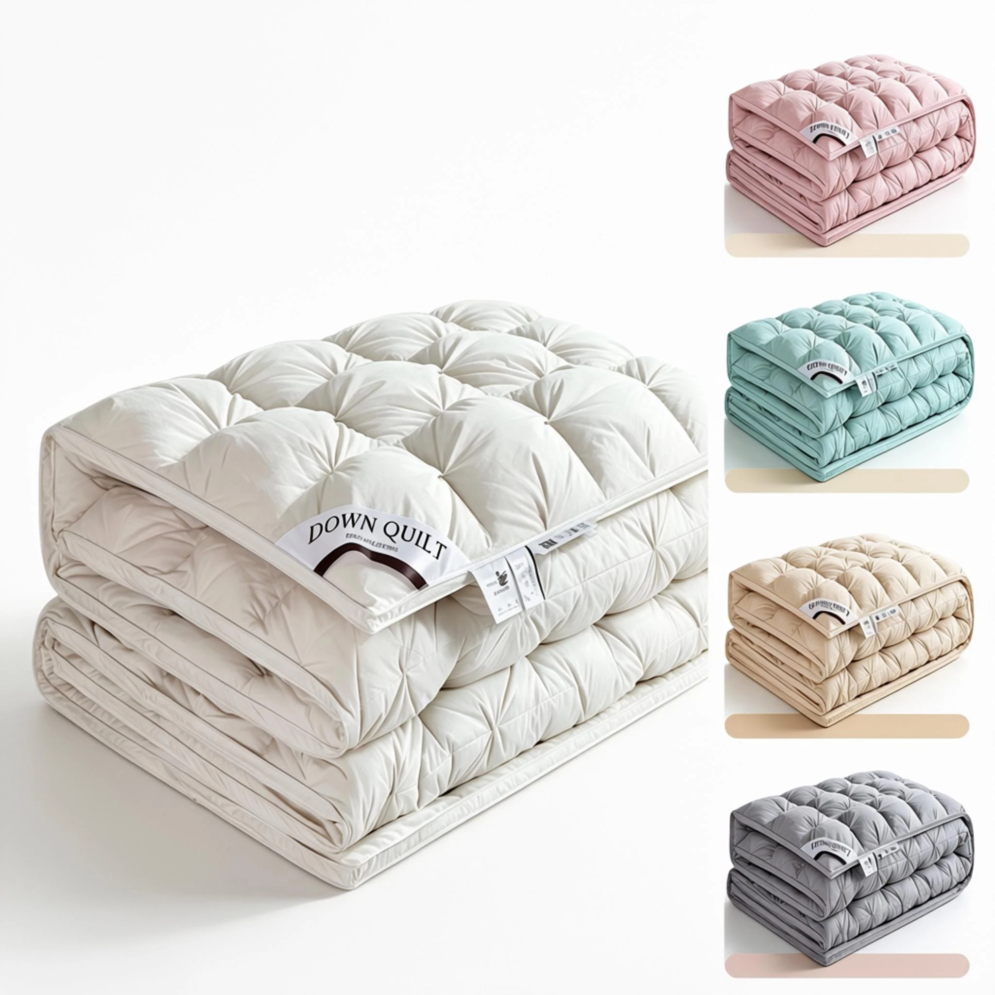 Premium 95% White Goose Down Duvet Comforter Queen Size All Seasons Warm Winter Quilt Hotel Bedding Hypoallergenic Breathable