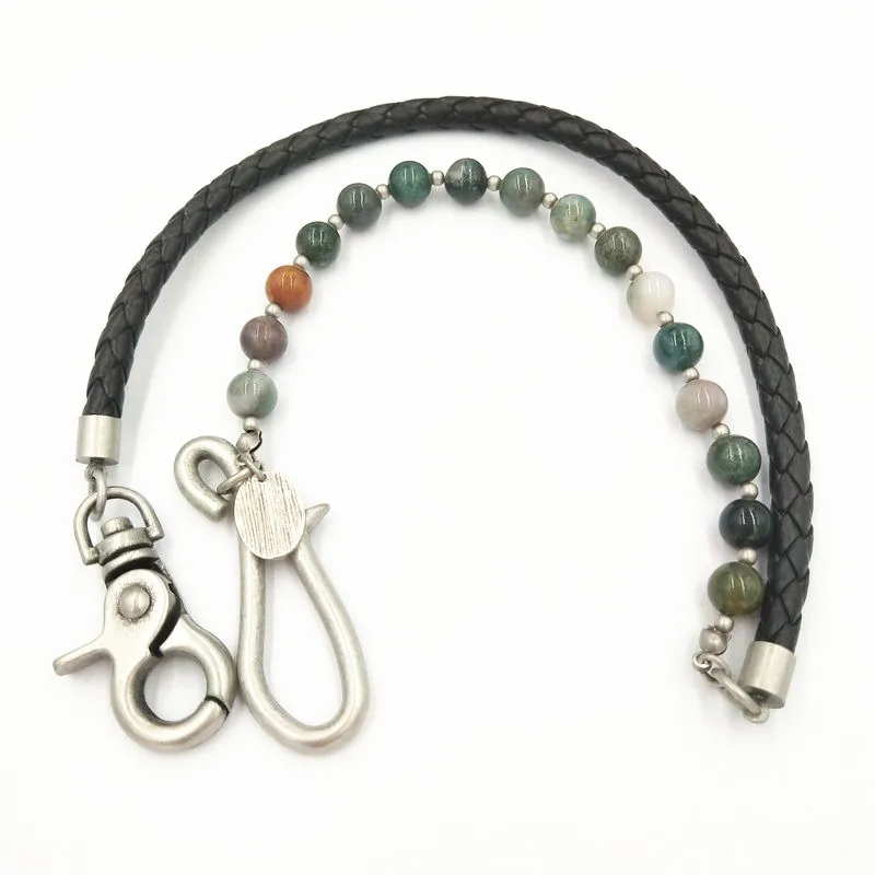 SONGLONG Natural Stone Key Chain Men Gift Fashion Jeans Pant Chain Women Key Fob Trousers Chains Wholesale Jeans Chain