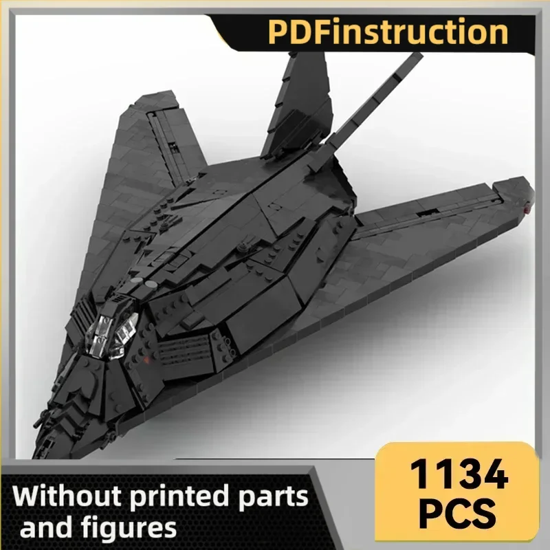 Militärflugzeug Modell Moc Bausteine F-117 Nighthawk Kämpfer Technologie Blöcke Geschenke Weihnachten Spielzeug DIY Sets Montage
