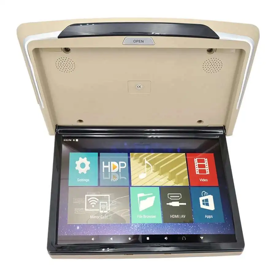 17,3 pulgadas/19,5 pulgadas 1920*1080 Monitor de techo de techo pantalla táctil IPS Android12 reproductor de vídeo Multimedia Mirror Link Control remoto