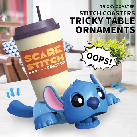 Creative Decompression Coaster Funny Stitch Ornaments Suitable for Home and Office Desktop Coasters Decorative Gift