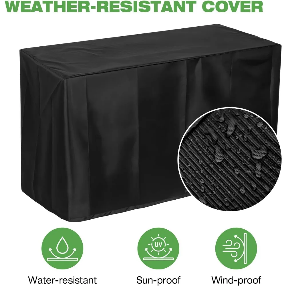 طاولة حفرة نار تعمل بالغاز مقاس 42 بوصة، حفر بروبان بقدرة 60000 وحدة حرارية بريطانية للخارج مع غطاء فولاذي وغطاء مقاوم للماء، 2 في 1 علامة تبويب Firepit