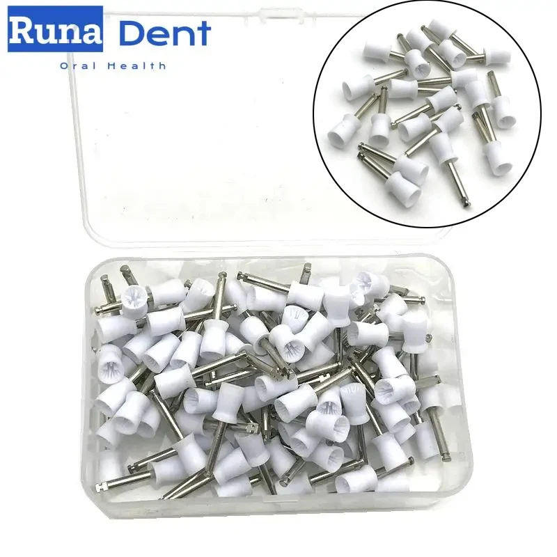 

100Pcs Dental Polishing Brush Nylon Wool Cotton Wheel Prophy Cup Teeth Polisher Alumina Silicon JewelryDental Care Brush Head