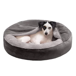 Dog Bed House Soft Plush Kennel Puppy Cushion Small Dogs Cats Nest Winter Warm Sleeping Pet Dog Bed Mat Pet Supplies