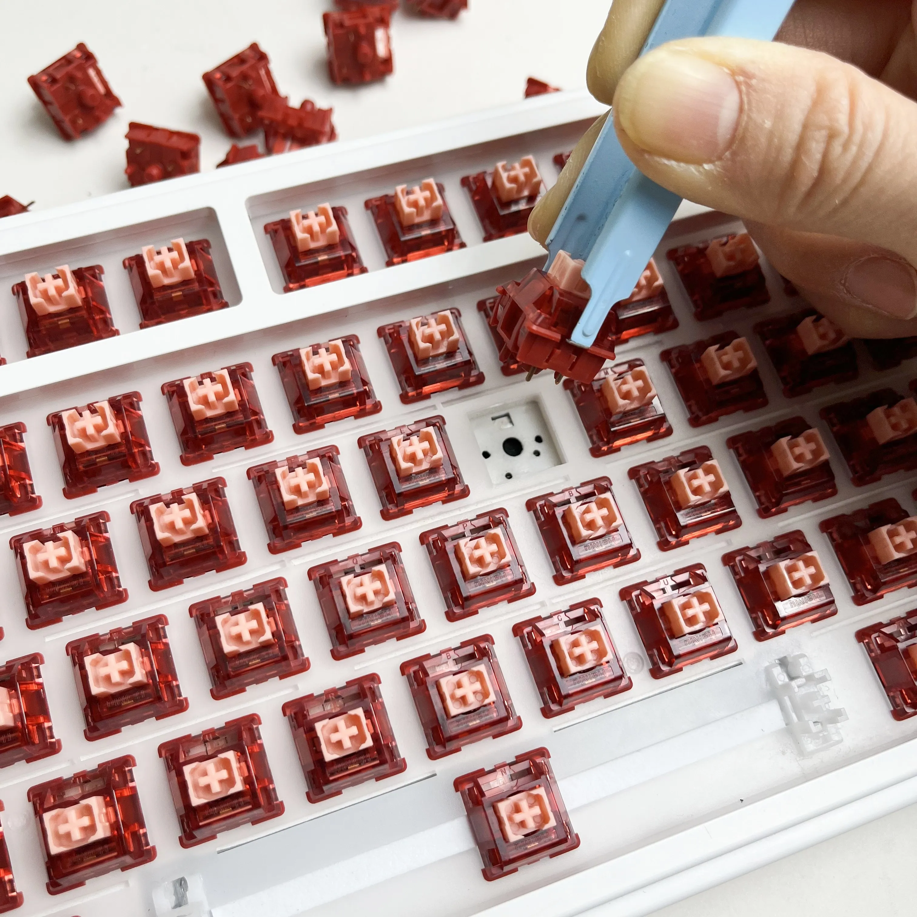 Haimu Heartbeat Switch Linear Silent 5pin Factory Preelubed Hot-Swap-fähige mechanische Tastatur für Gaming und Büro 58g