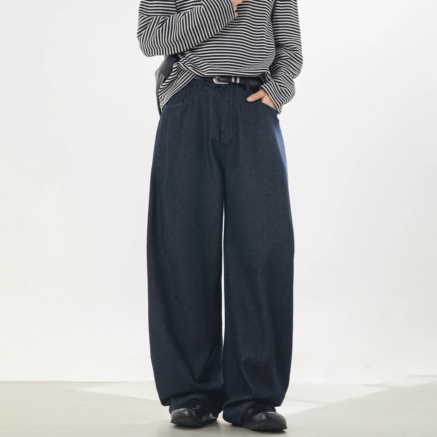 

Men Japanese Korean Streetwear Fashion Vintage Loose Casual Wide Leg Straight Denim Baggy Jeans Pants Cityboy Jeans Trousers