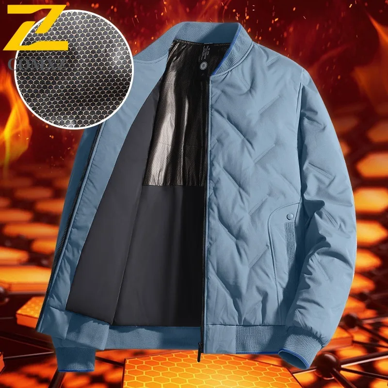 

COMXZ уличная рабочая мужская стеганая куртка премиум-класса с бейсбольным воротником морозостойкая парка деловая повседневная легкая зимняя куртка