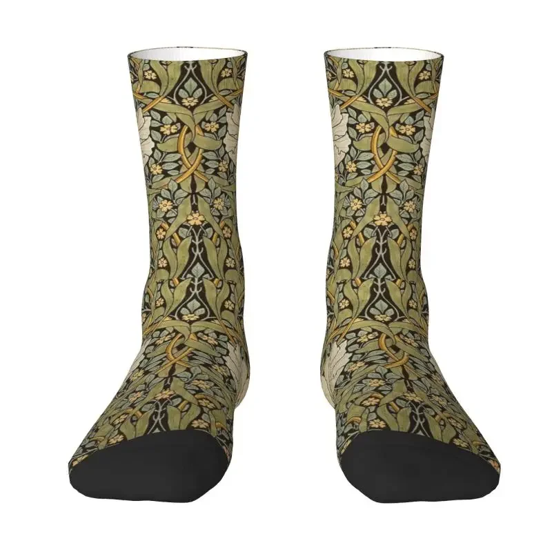 Mode impression William Morris Pimpernel chaussettes pour femmes hommes Stretch été automne hiver motif Textile Floral équipage chaussettes