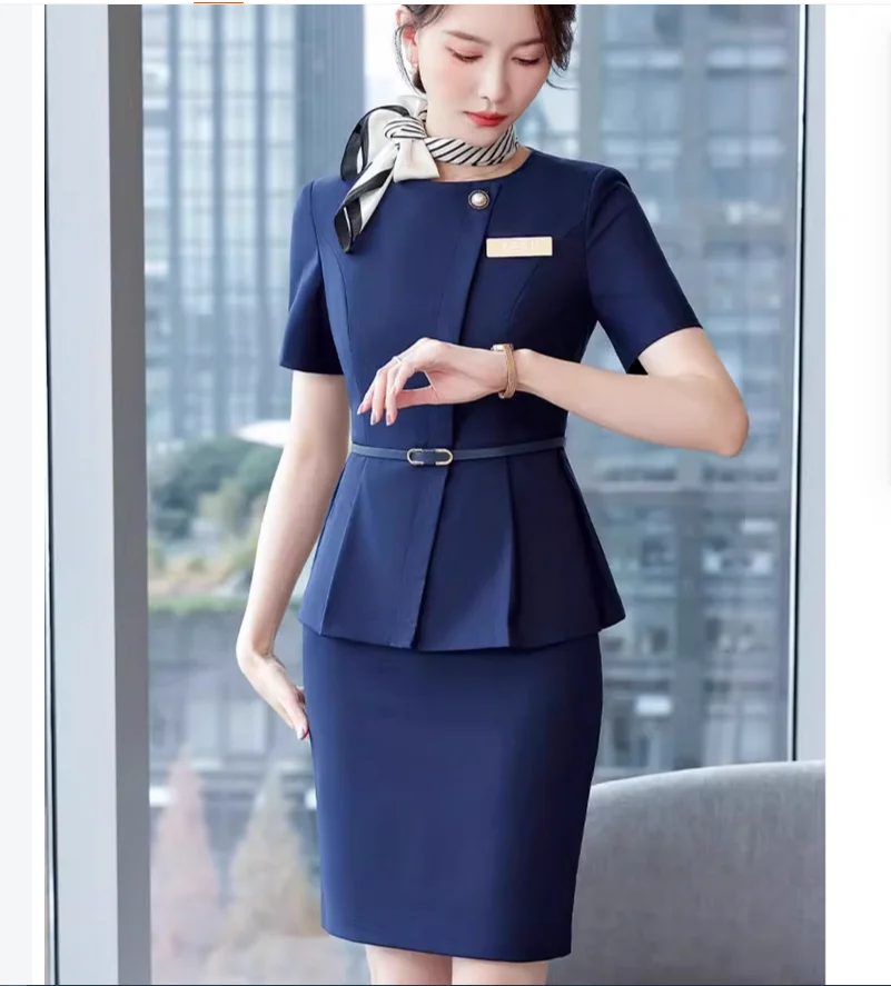 

Summer Skirt Women's Sales Department Reception Formal Dress Jewelry Store Beauty Salon Work Clothes